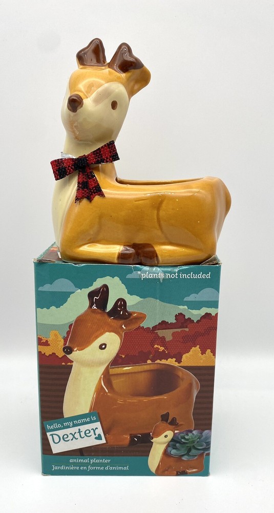 Dexter Deer Ceramic Planter/Pot 5x4x3”
