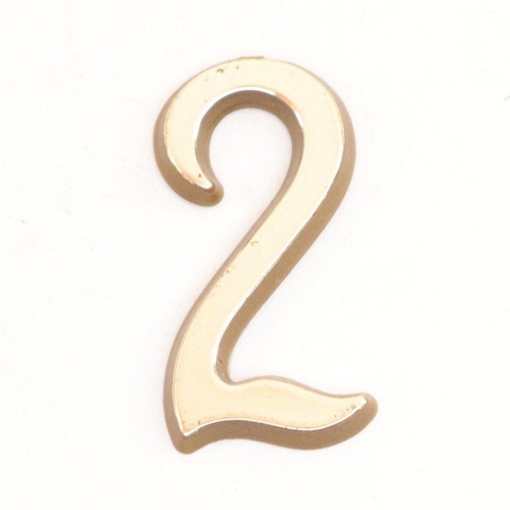 Clock Dial Number 2 - 1 inches Tall - Plastic - FB749