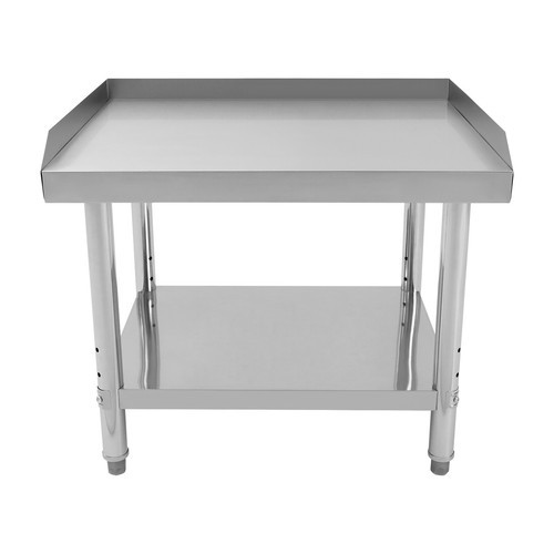 Commercial Work Table Adjustable Work Bench Kitchen Stainless Steel Prep Table