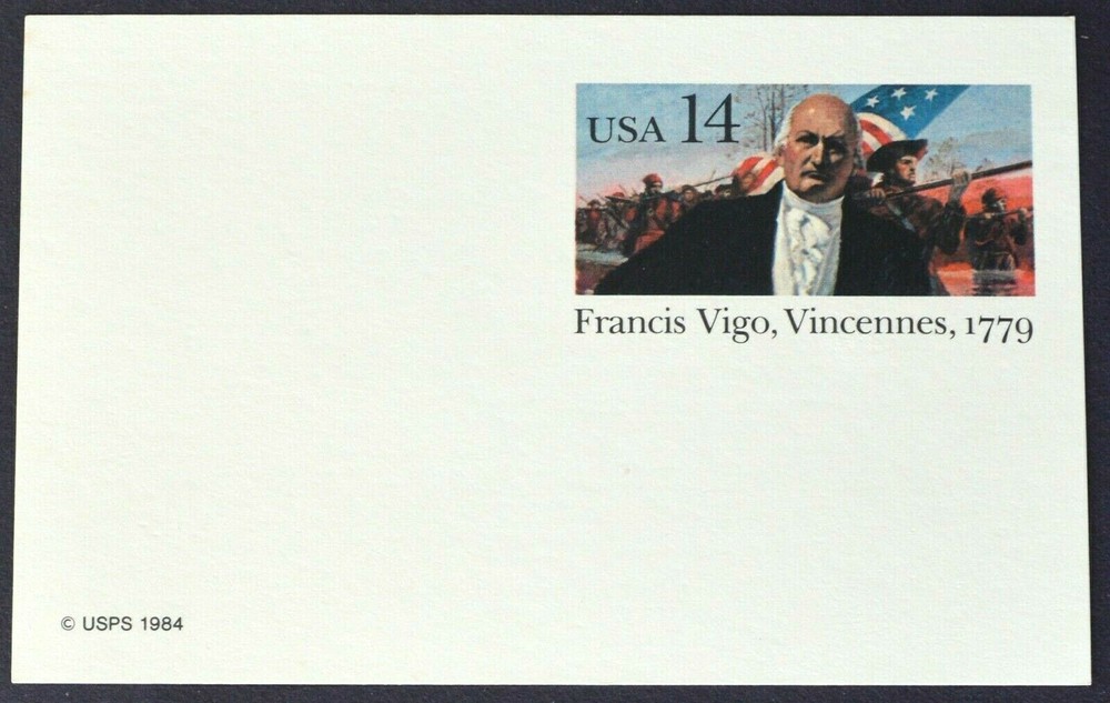 1986 US Sc. #UX111 postal card, 14 cent, mint, sharp corners, excellent shape