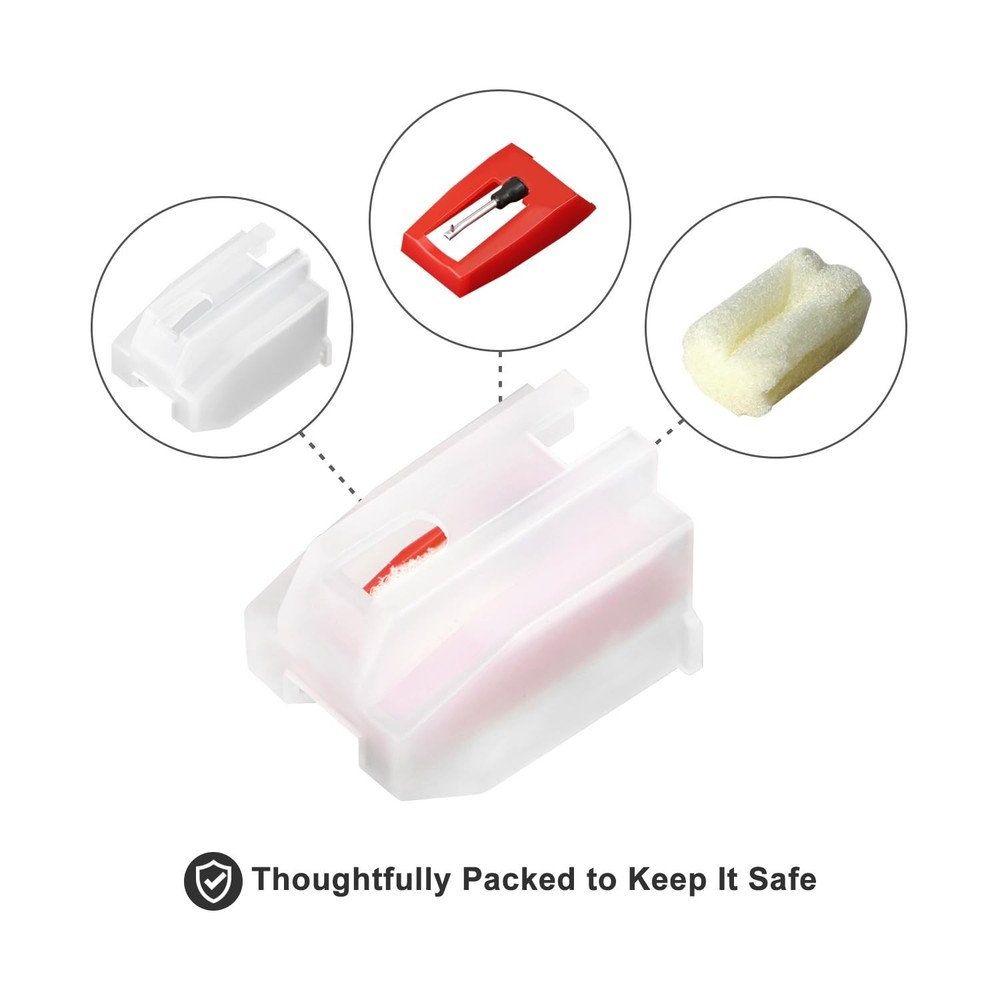 JUKFITA Record Player Needle, 4 Pack Ruby Turnable Stylus Replacement for...