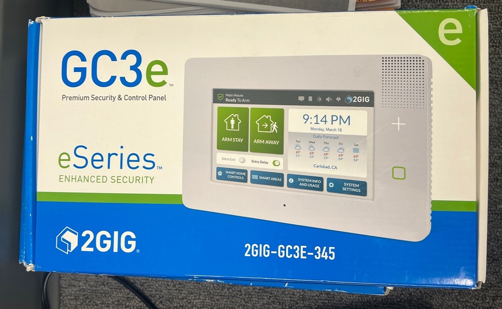 2GIG GC3E-345 7" Touch Screen Security and Control Panel - White