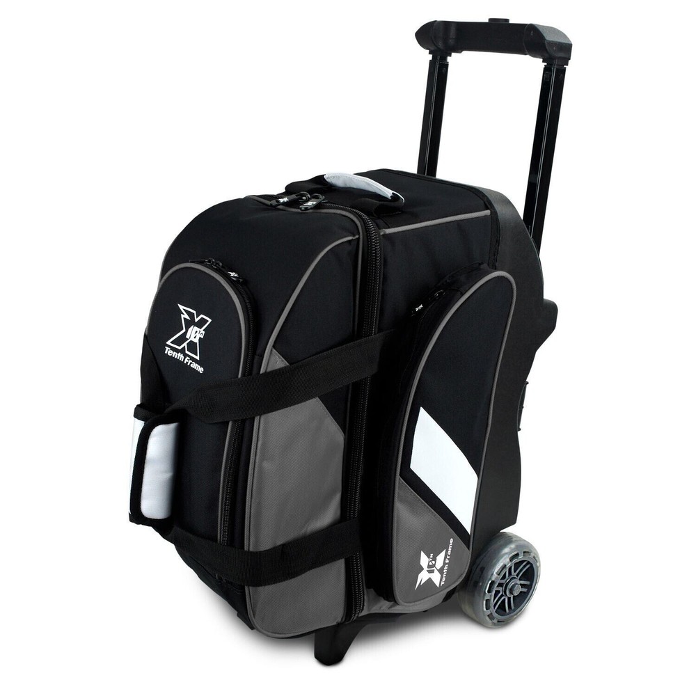 10th Frame 2 Ball Roller Bowling Bag Black/Grey