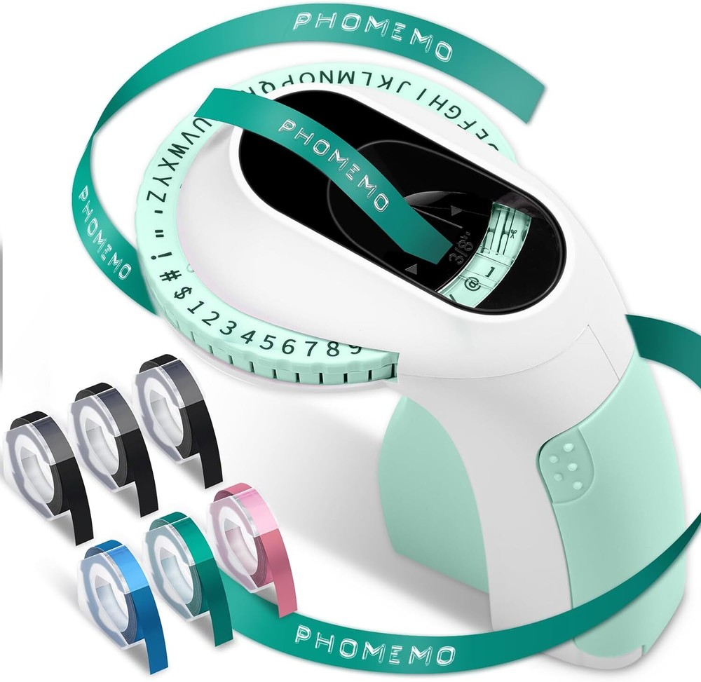 Phomemo Embossing Label Maker Machine with 6 Tape Portable Retro Embossed Writer