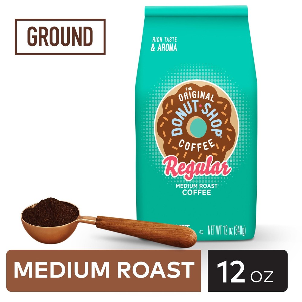 Coffee, Regular, Medium Roast, Ground Coffee, 12 oz Bag