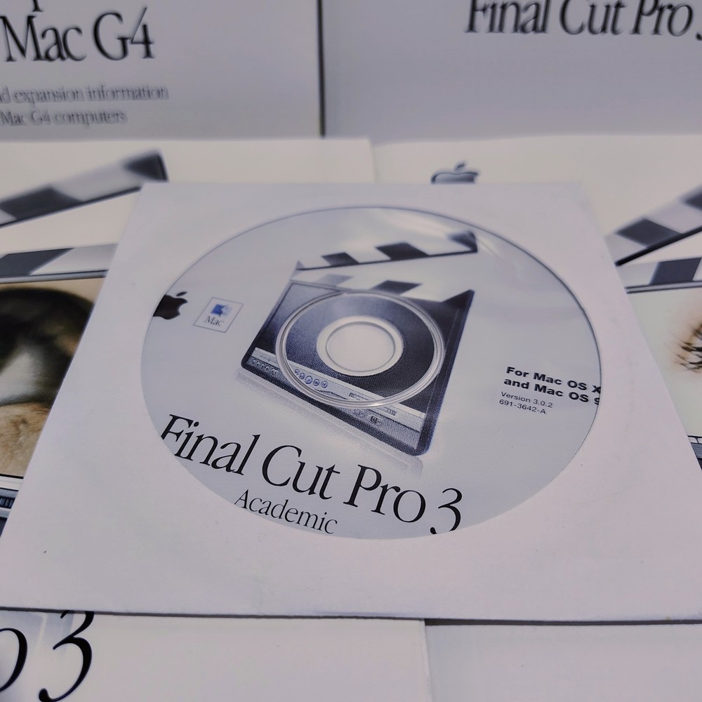 Final Cut Pro 3 for Mac/Apple User Manuals Original Final Cut Disc