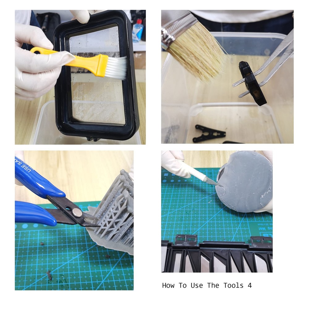 15 Kinds LCD 3D Printer Accessories Post Processing Tool Kit Silicone Mat Con...