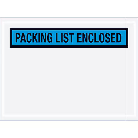 Packing List Envelopes, Blue, Pk1000, Pl488