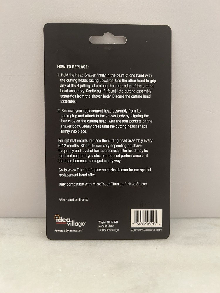 Microtouch Titanium Head Shaver Replacement 5 Head -BRANDNEW-SEALED