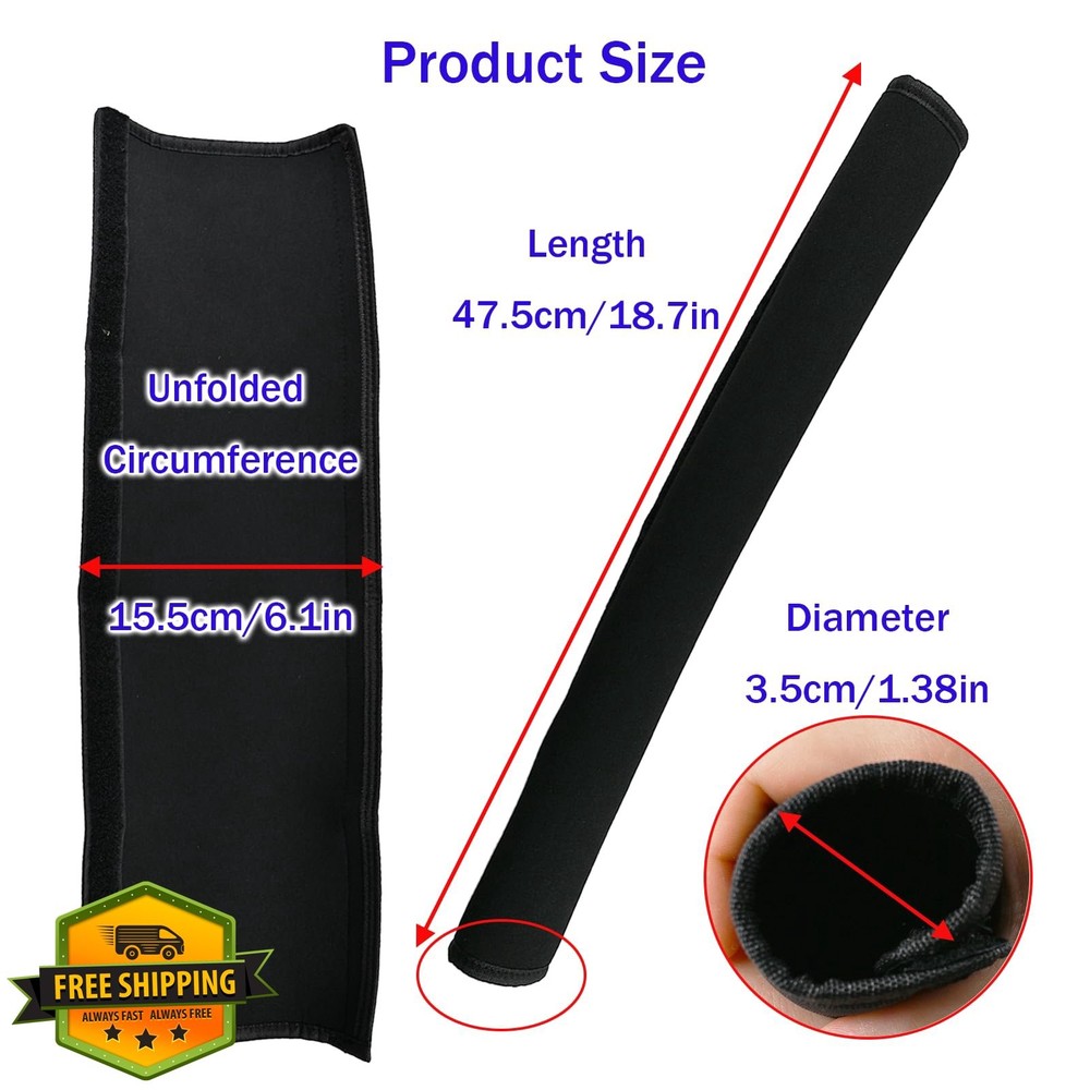 2pc Stroller Armrest Handle Covers Pram Grip Bar Replacement Black