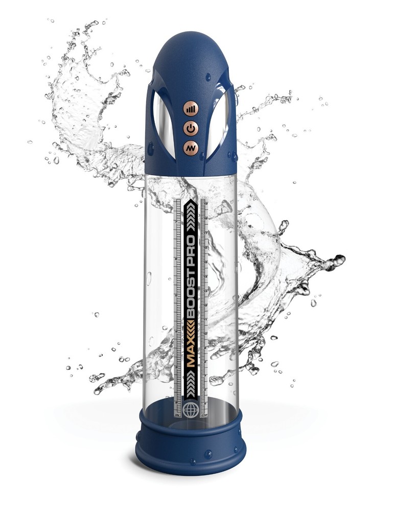 Pipedream Max Boost Pro Flow Waterproof Penis Pump Blue