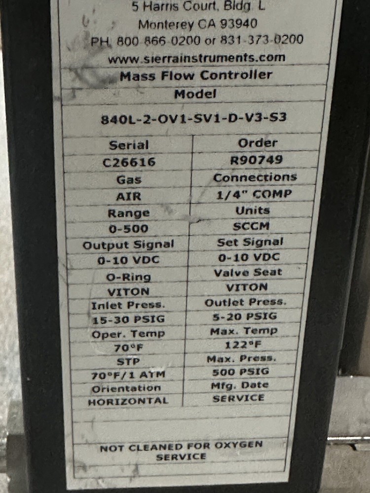 Sierra Mass Flow Controller - AIR