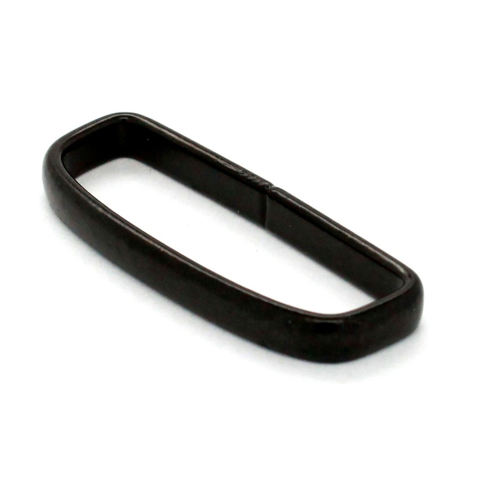 Shiny Black Oxide Solid Brass Strap Loop 1.5" 1935-MB