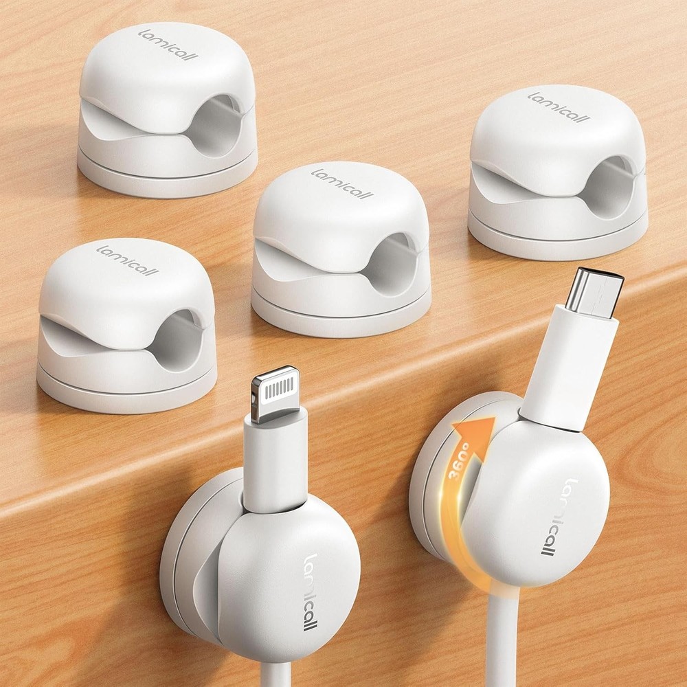 Li Clear Rotatable Cord Organizer - [1s Lo] Cable Clips Pe