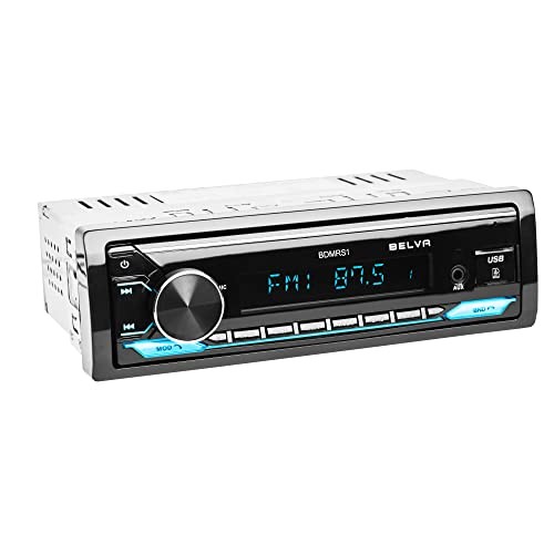 BDMRS1 Single DIN Bluetooth Car Stereo Receiver with Front/Rear