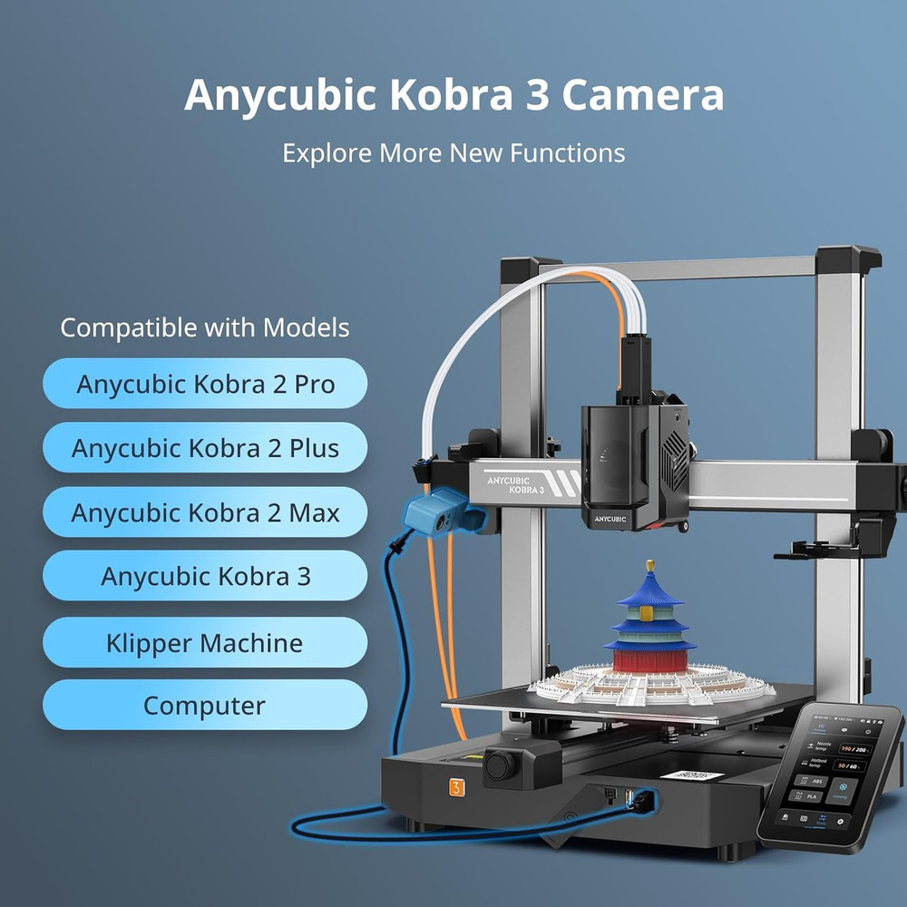 Camera Kobra 3 3D Printer Camera, Remote and Real-Time Video...