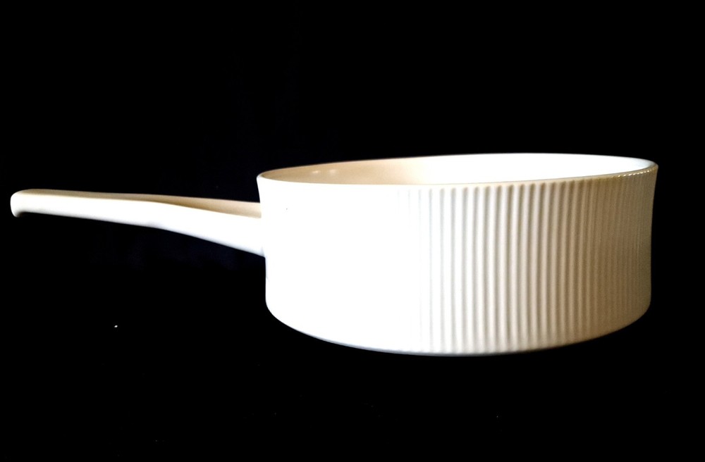 Cordalite EASTERLING Ribbed Ceramic Pan Pot With Handle MCM Germany 7.5"