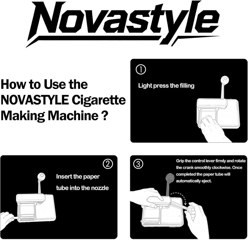 Cigarette Rolling Machine, Cigarette Roller Rolling Papers, Metallic Silver, US