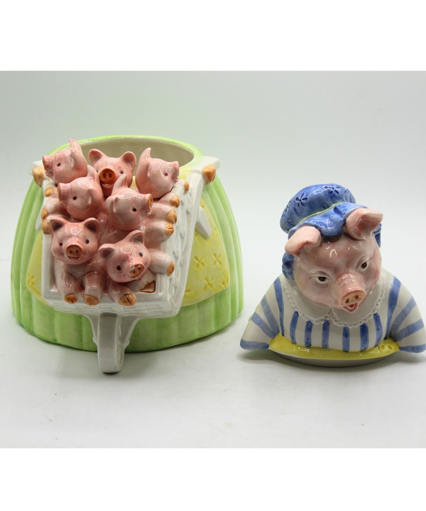 Fitz and Floyd "Prunella Pig" Cookie Jar