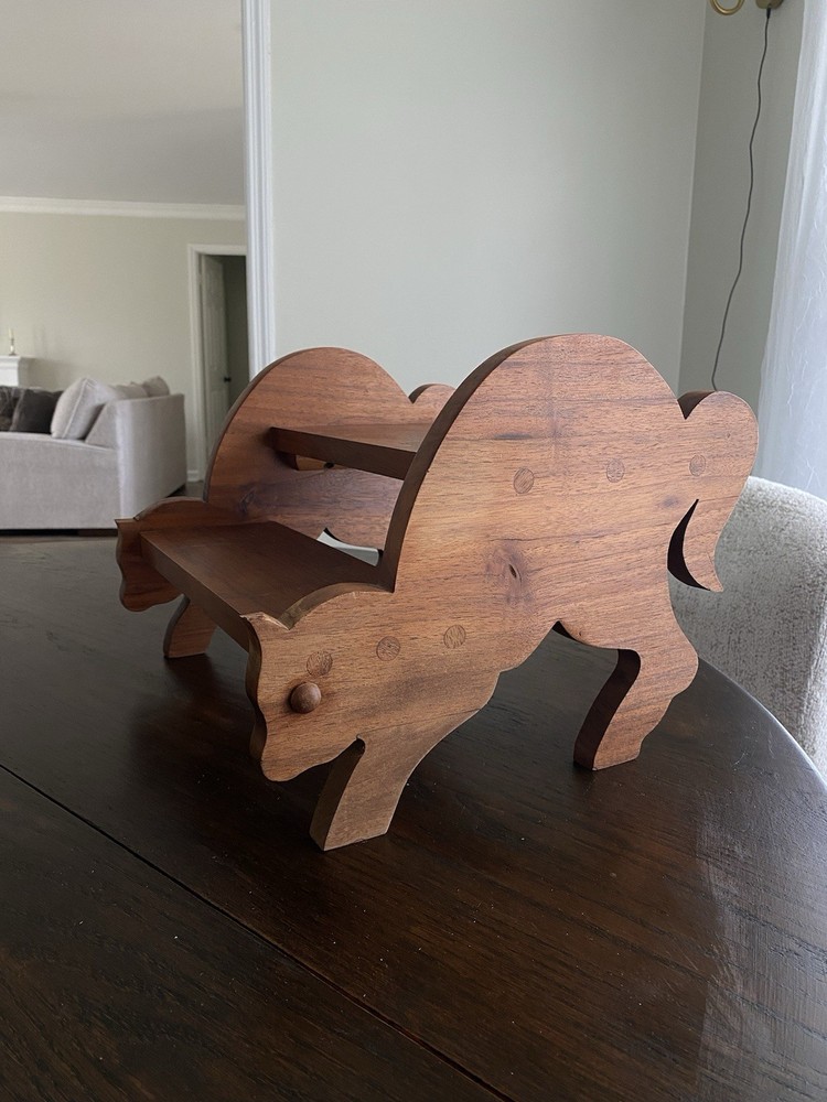 Vintage Wooden Cat Step Stool