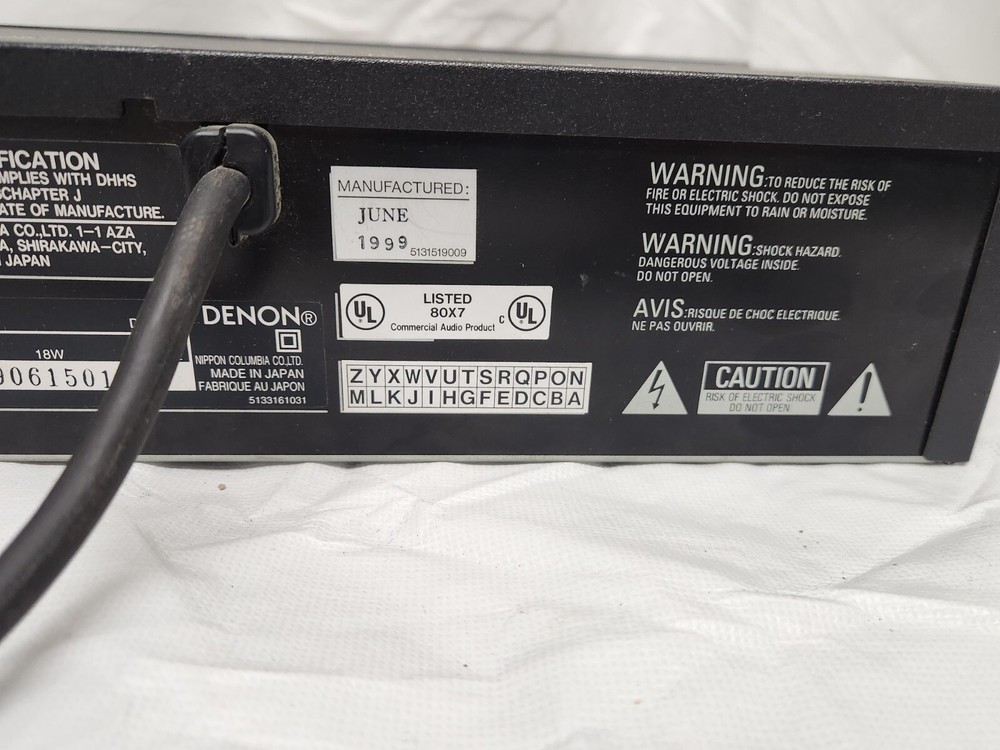 Denon DN-C630 Professional Single CD Player AS IS UNTESTED