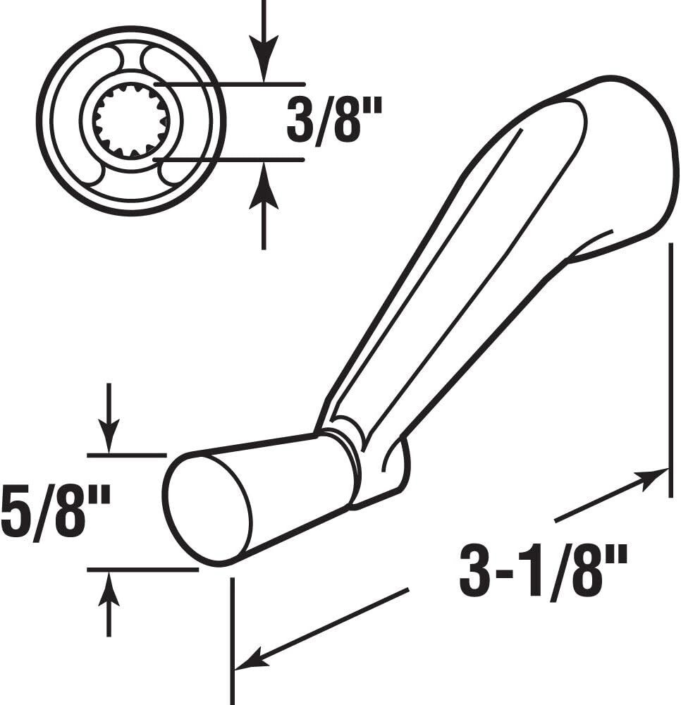 Durable 3/8 Inch Stone Window Crank Handle - Easy Installation & Replacement