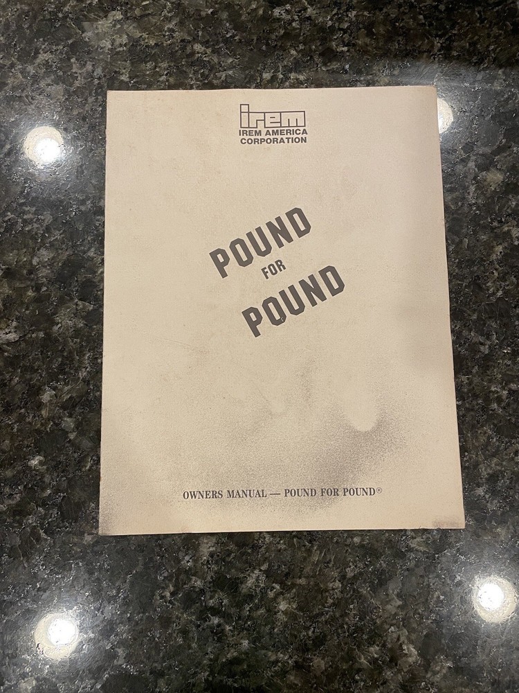 Irem POUND FOR POUND Arcade Video Game Manual