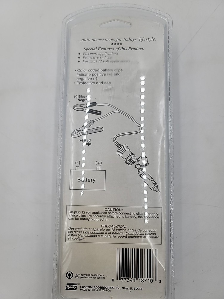 Custom Accessories 18710 12V Universal Battery Clips & Socket