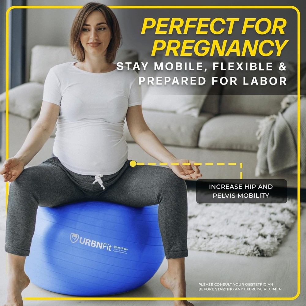 Stability & Core Strength – Anti-Burst Exercise Ball with Pump for Home Workouts