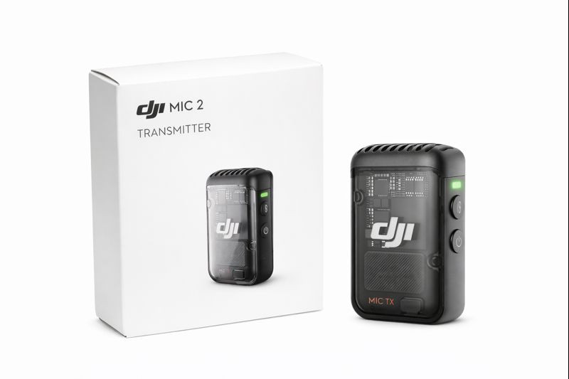 DJI Mic 2 Transmitter (Shadow Black), Wireless Microphone with Intelligent Noise