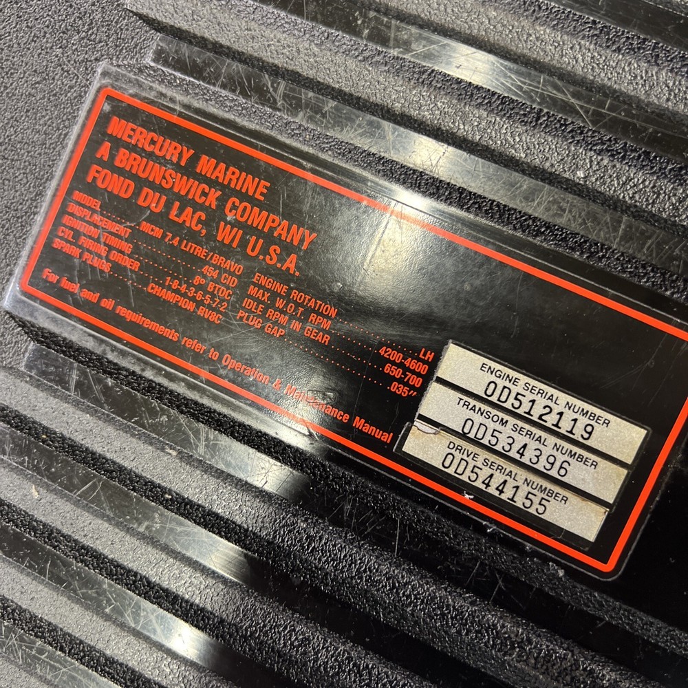 mercruiser 7.4 bravo engine cover