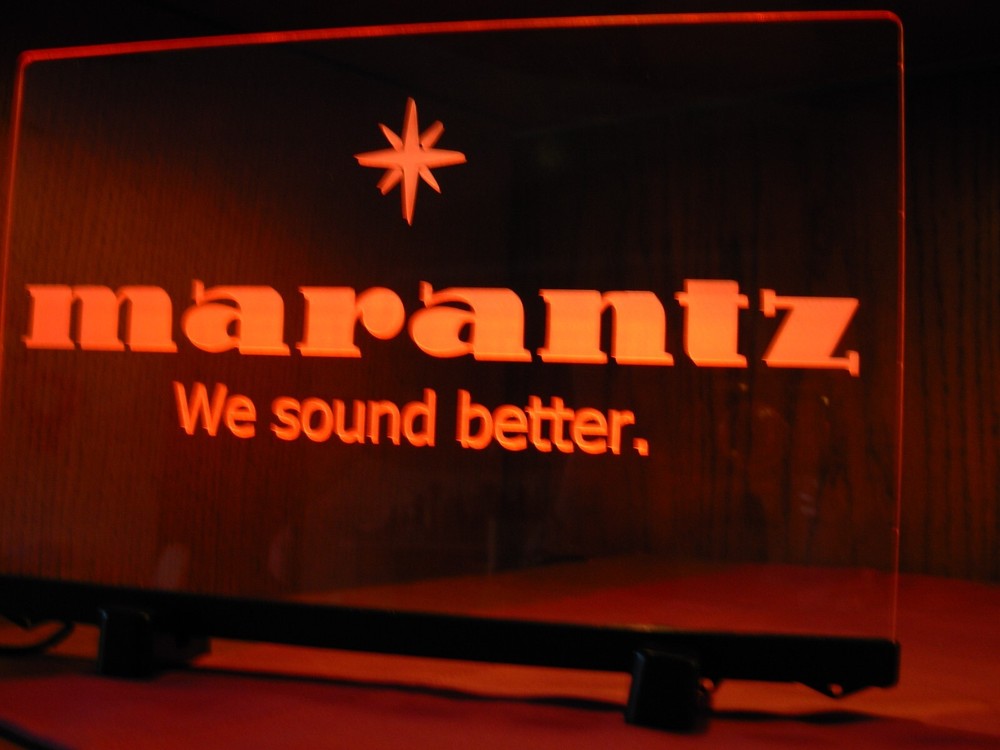 MARANTZ ETCHED ACRYLIC LED SIGN