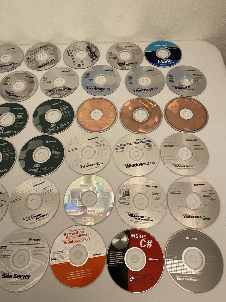 Vintage Computer Windows System Software CDs Lot of 39