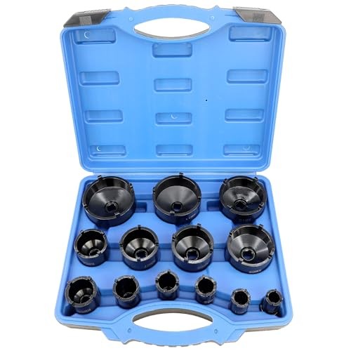 13pc Spindle Nuts Socket Kit Ball Joints Axle Locknut Remove Install Locking