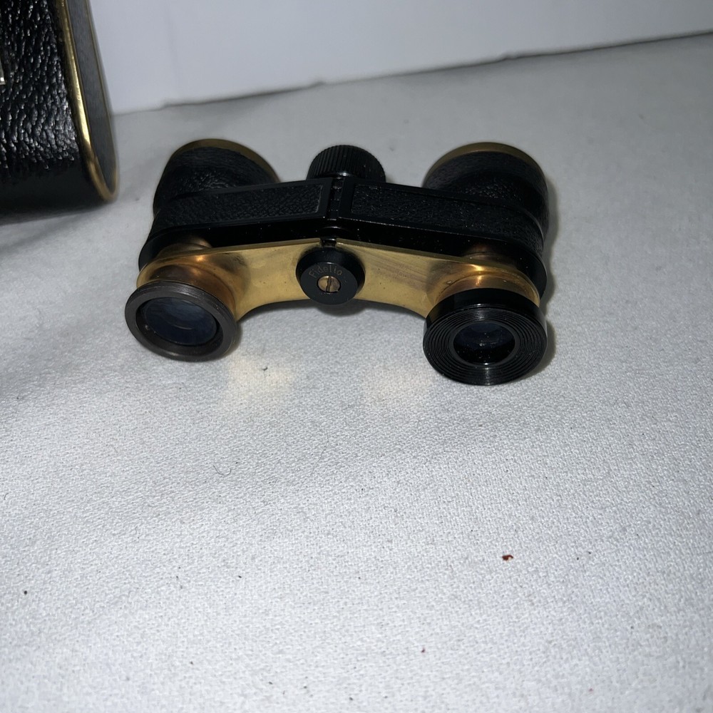 Black & Gold Binoculars With Carrying Case