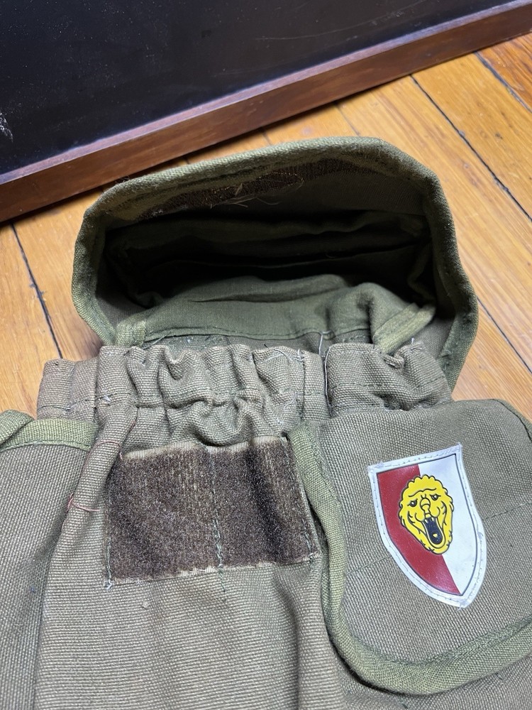 vintage military canvas haversack