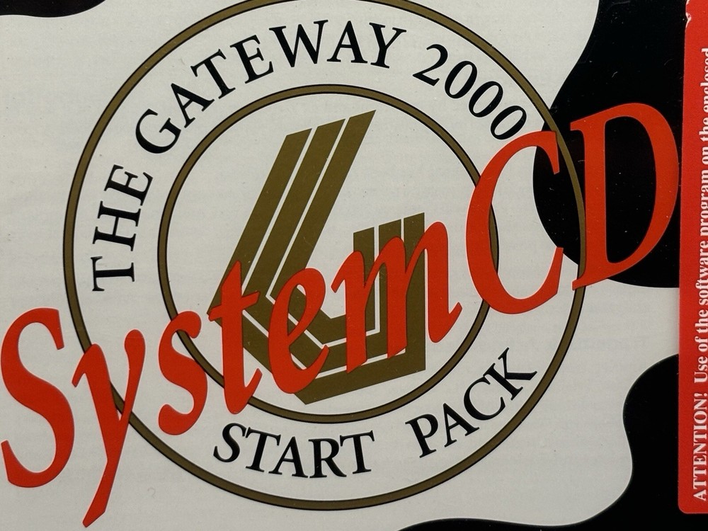 Gateway Start Pack Version 1.7 System CD 2000 Computer Software Drivers Sealed