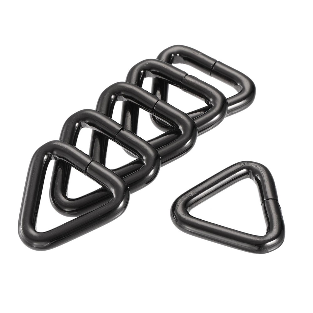 Metal Triangle Ring Buckle 0.79"(20mm) Inner Width Dark Gray 20pcs