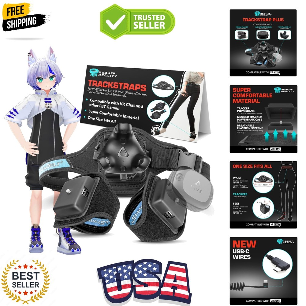 Trackstrap Plus Vive Ultimate Tracker Straps – Compatible for Vive Tracker 2....