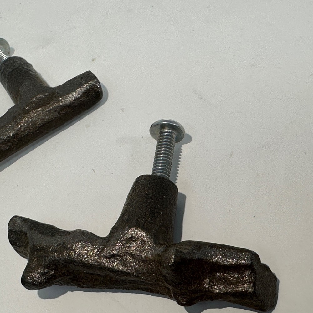 Vintage 3 Twig Cabinet Pulls aged bronze