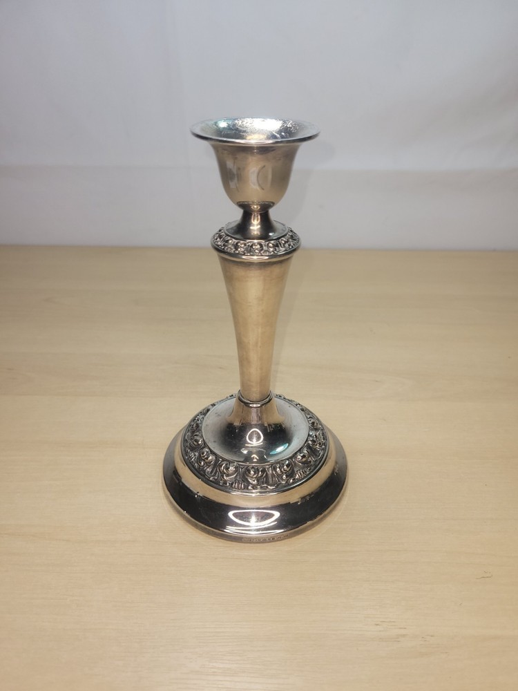 Silver Plated Candlestick Lanthe England 20cm