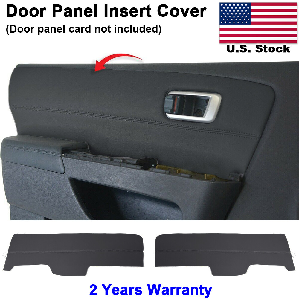 Insert Front Door Panel Cover Leather Replacement Honda Pilot 2009-2015 Black