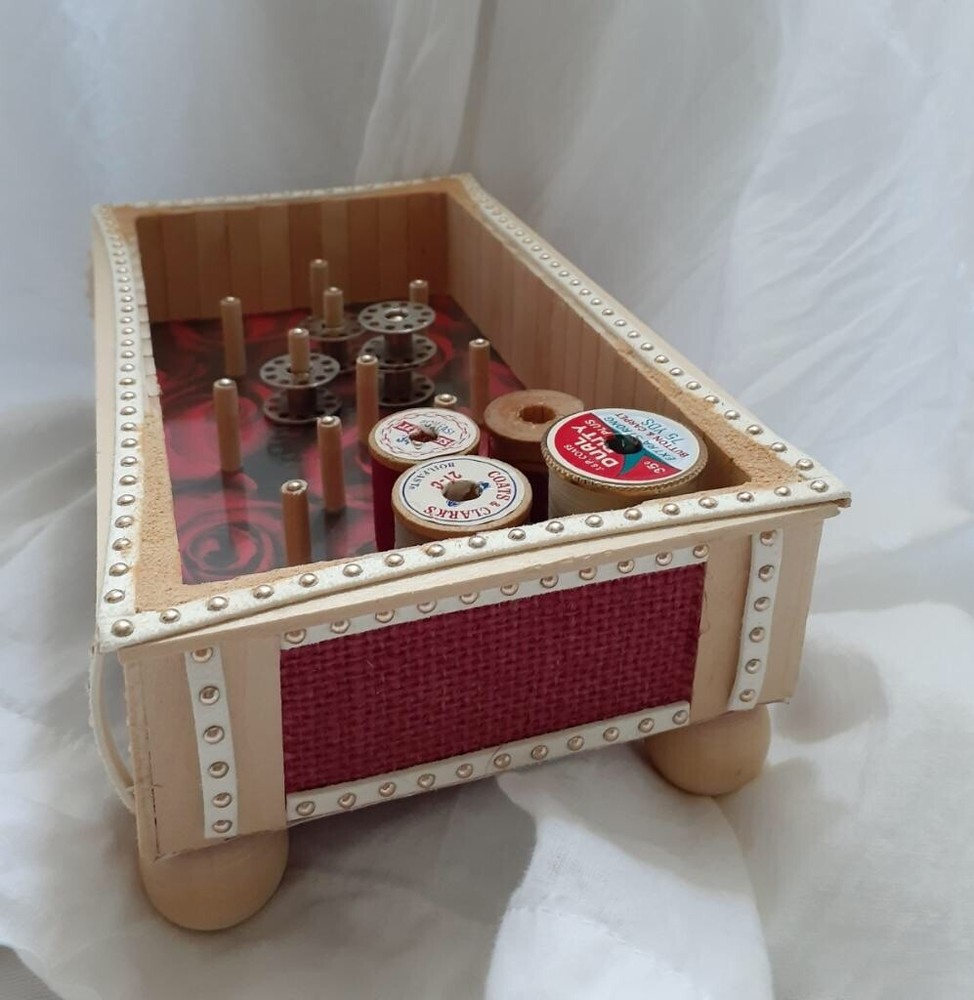 Wood Thread bobbin holder sewing room organizer , custom
