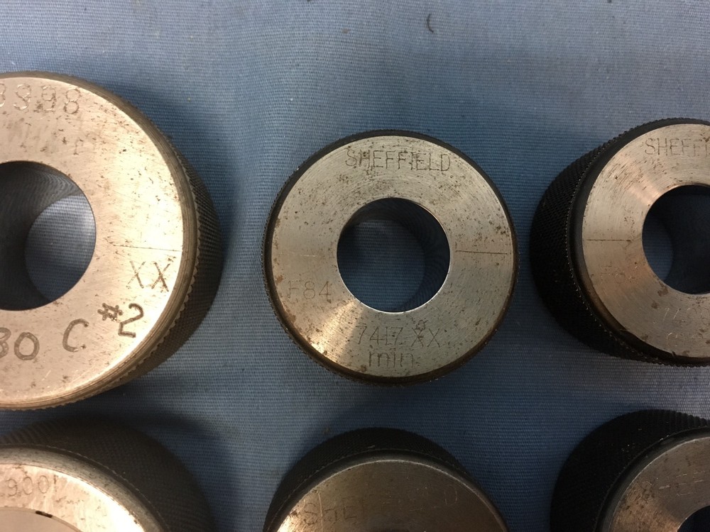 7 Various Sheffield Master Setting Rings For Air Spindle