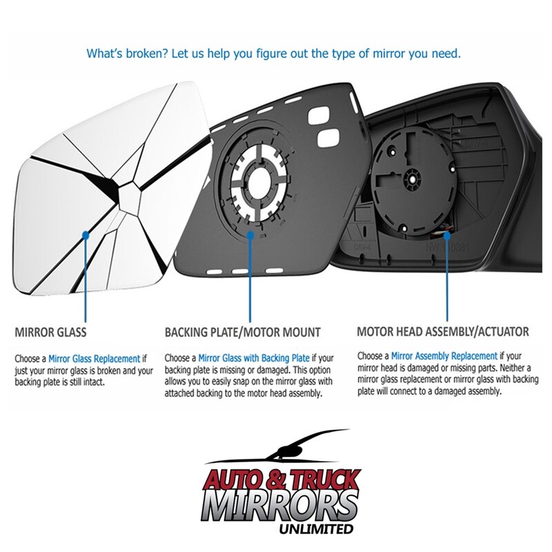 Mirror Glass + Adhesive For Mazda 3, 6 Driver Side Replacement - Blind Spot