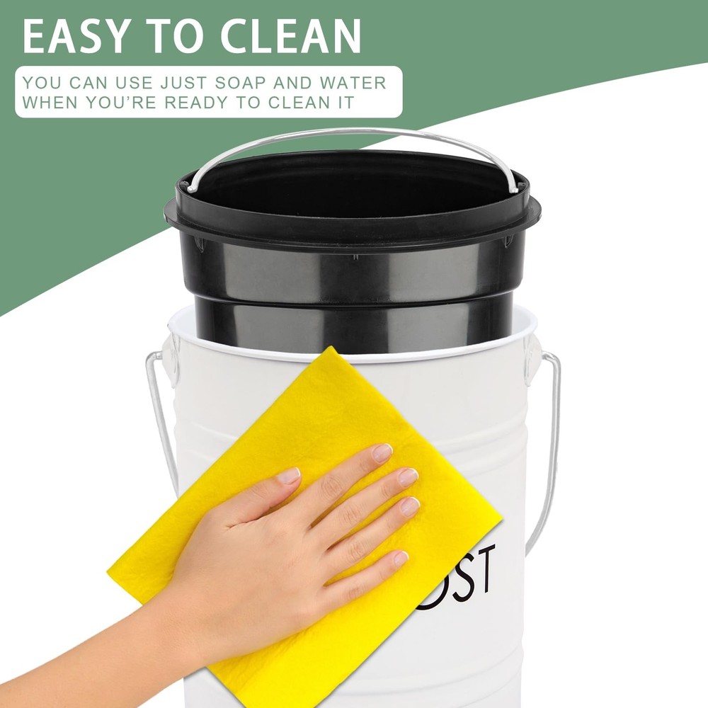 Compost Bin Kitchen Countertop Compost Bin with lid – Small Compost Bin Includes