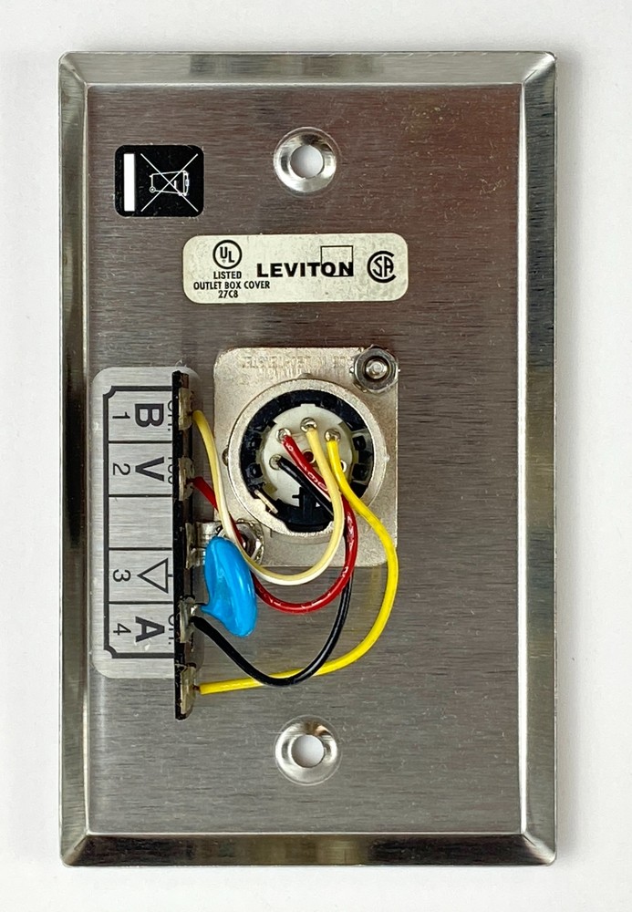Clear-Com 2-Channel Wall Plate for Analog Partyline Intercom Systems WP-6