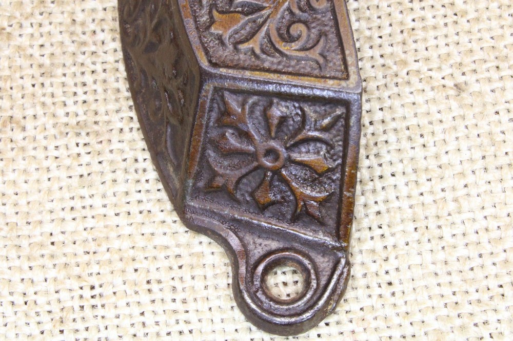 Old Bin Drawer Pull Cup Handle 4” Rustic Original Finish Vintage Vines Cast Iron