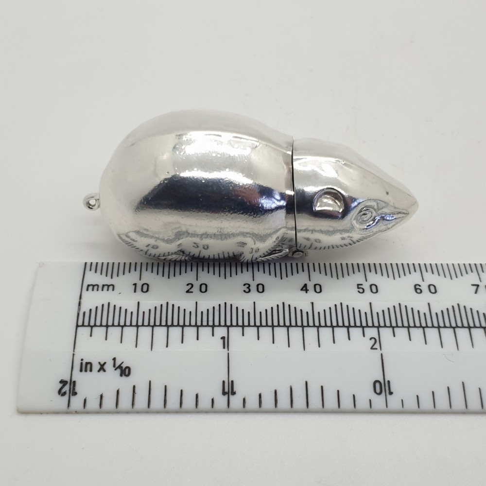 Sterling Silver Mouse Vesta Case Match Holder