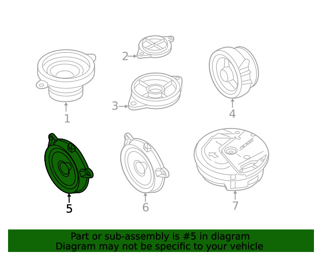 Genuine Mazda Front Dr Speaker KD47-66-960